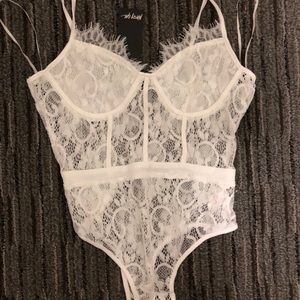 White nastygal bodysuit